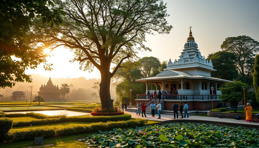 major sites for ceremonies in Lumbini