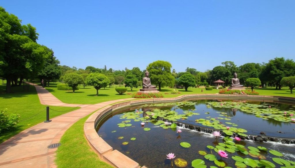 meditation gardens in Lumbini