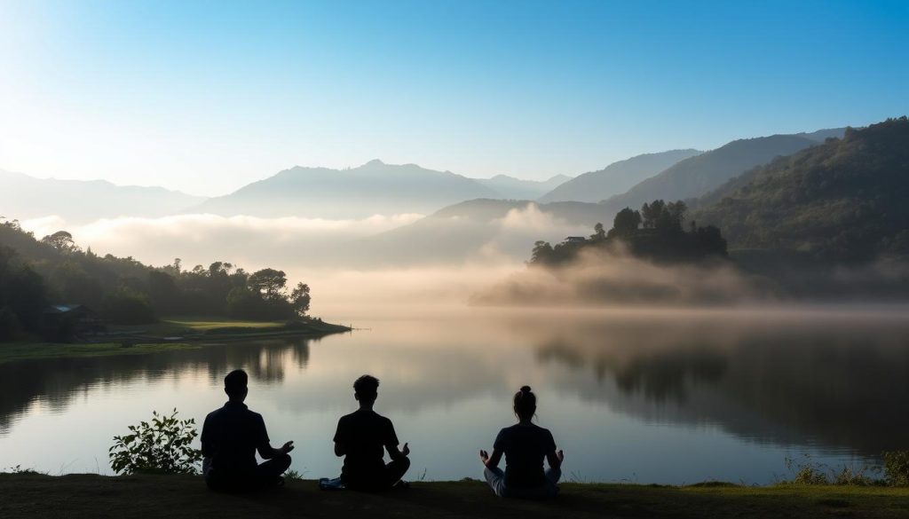 meditation in Pokhara