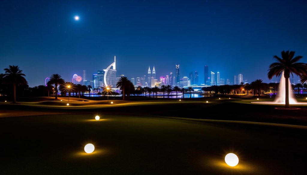night golf at Education City Golf Club night golf at Education City Golf Club