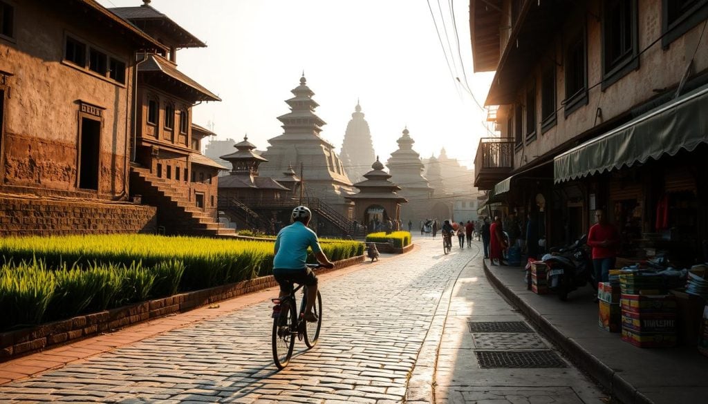 off-the-beaten-path cycling adventures Bhaktapur