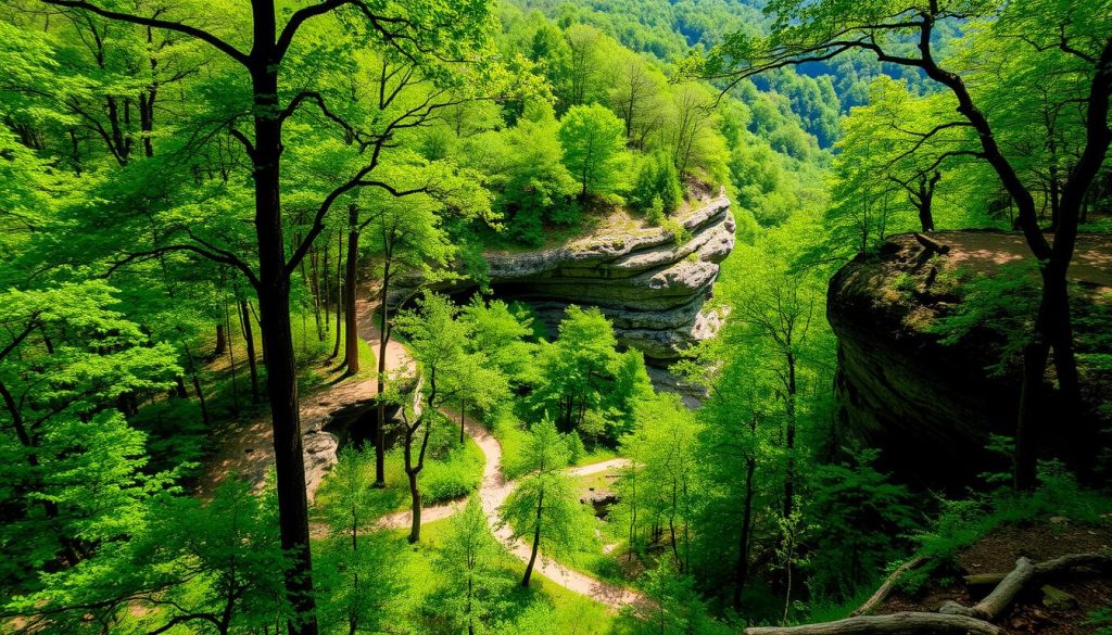 overview of Mammoth Cave trails overview of Mammoth Cave trails