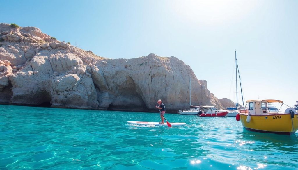 paddle boarding in Gozo paddle boarding in Gozo