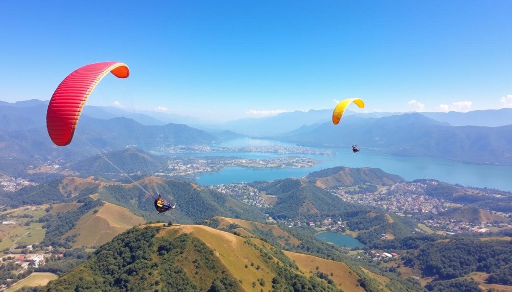 paragliding views in Pokhara paragliding views in Pokhara