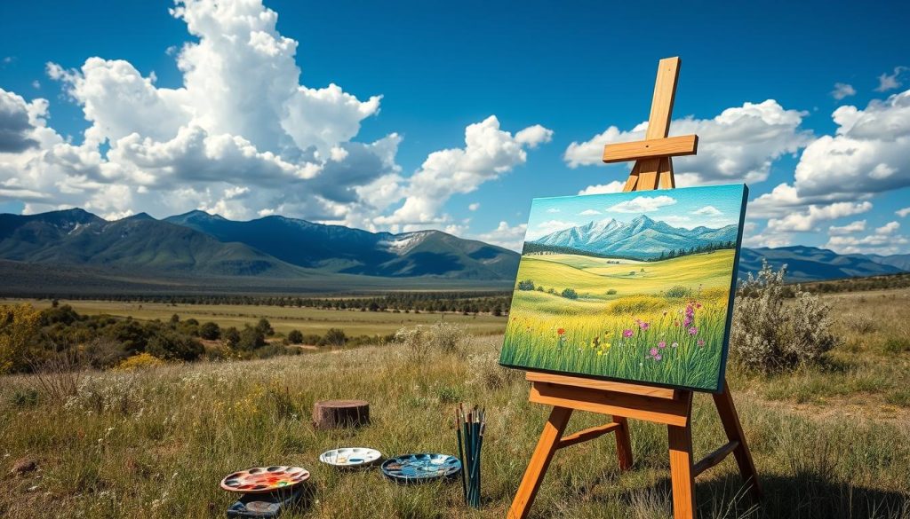 plein air painting in Taos