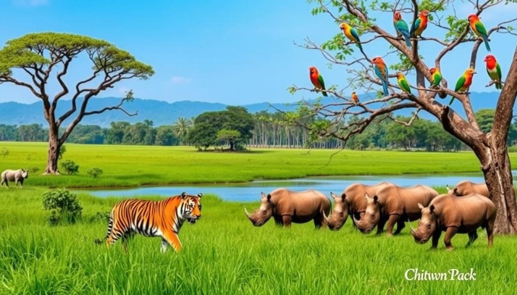 popular wildlife in chitwan national park