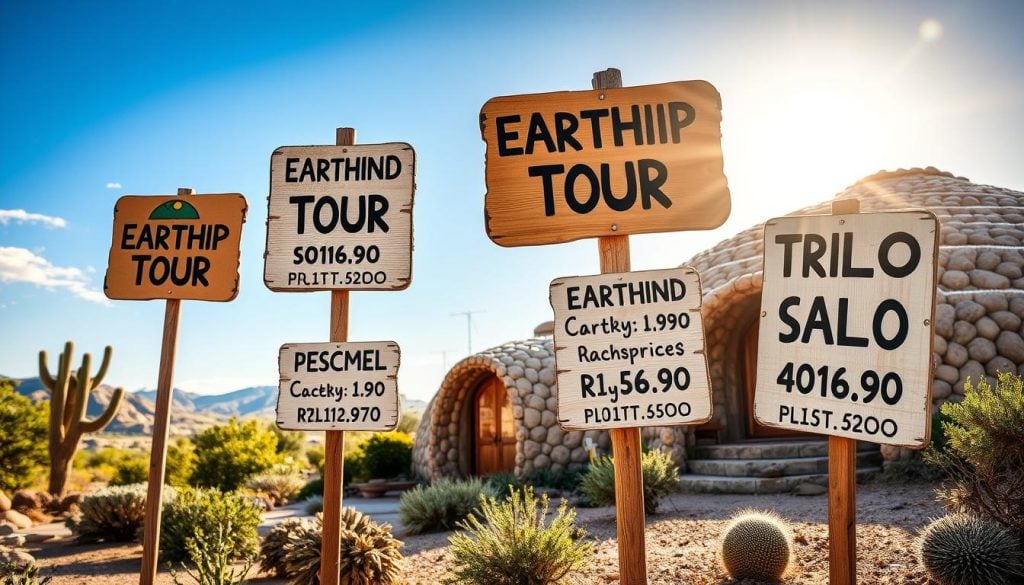 pricing of Earthship tours