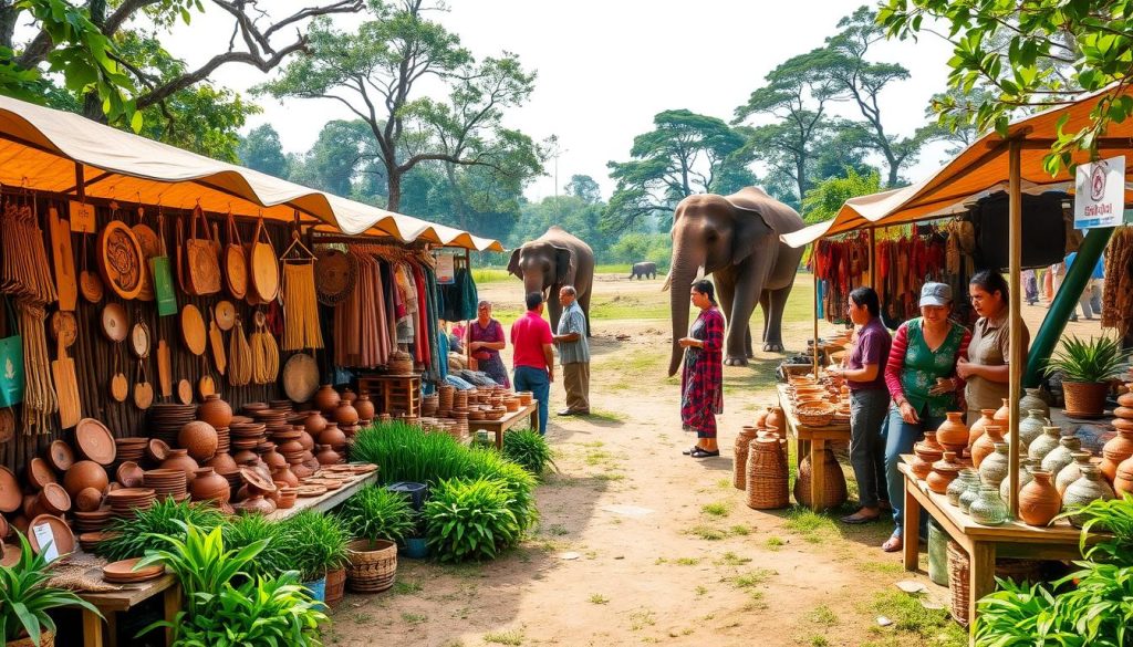 responsible souvenir shopping in Chitwan National Park