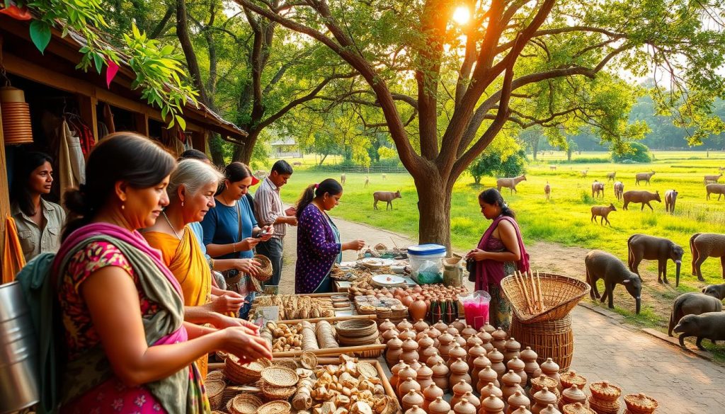 responsible souvenir shopping in Chitwan National Park