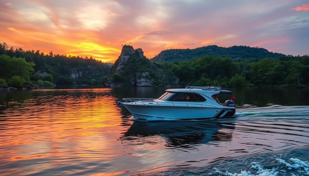 romantic sunset boat tours Wisconsin Dells