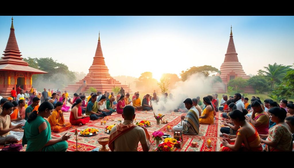 sacred ceremonies in Lumbini