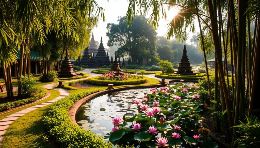 sacred gardens in Lumbini