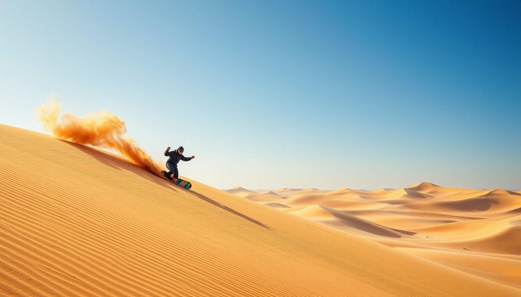 sandboarding in Wahiba Sands sandboarding in Wahiba Sands