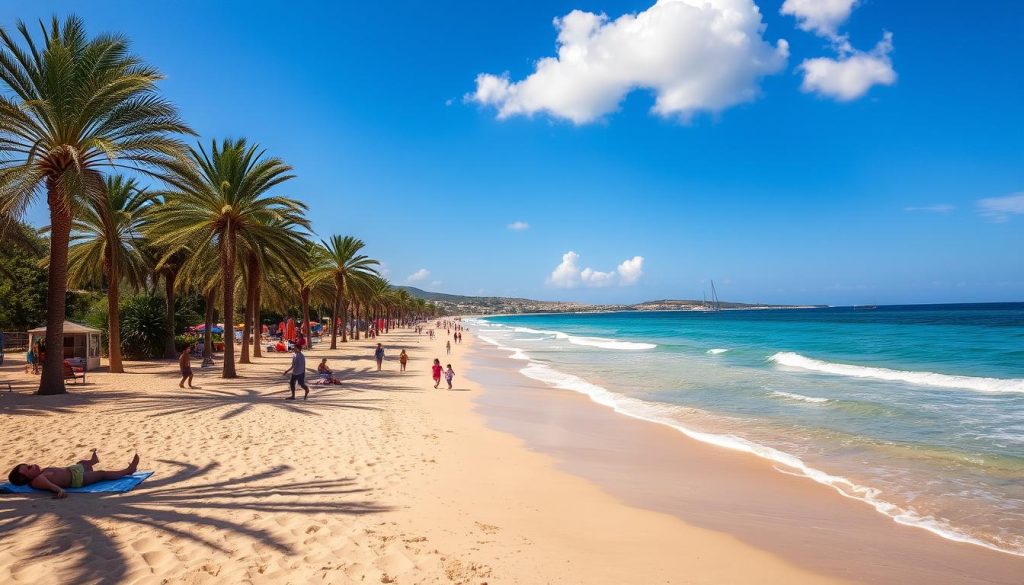 sandy beach in Sliema sandy beach in Sliema