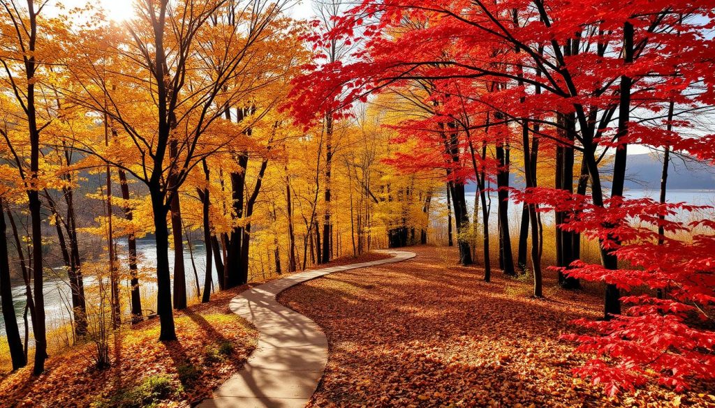 scenic autumn trails Wisconsin Dells