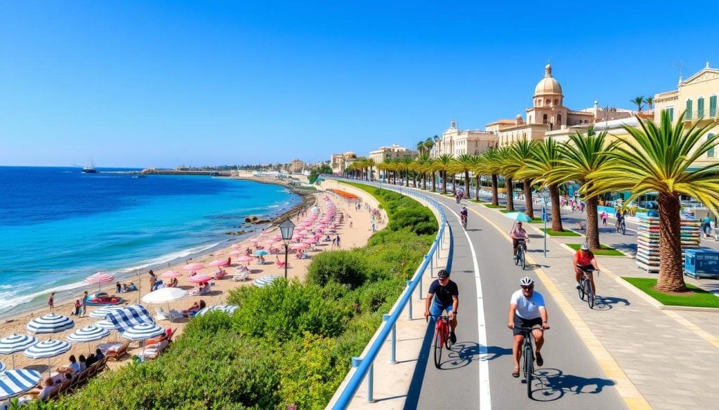 scenic coastal cycling routes in Sliema