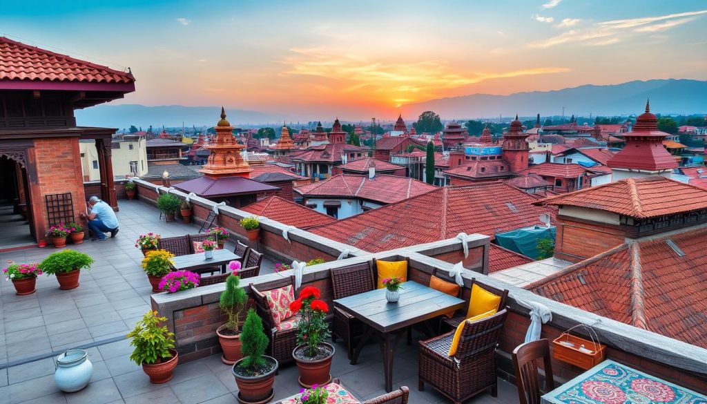 scenic rooftop cafes Bhaktapur