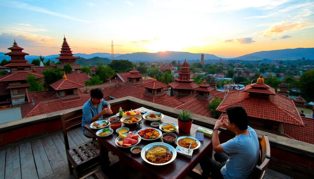 scenic rooftop dining