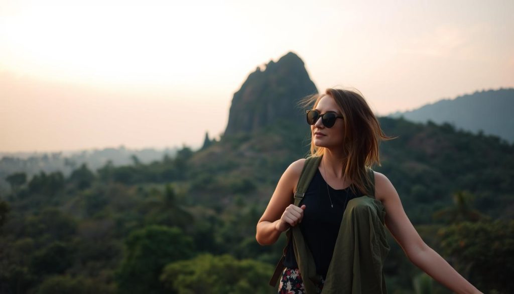 solo female traveler in Sigiriya