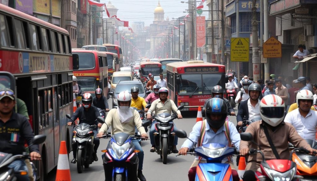 traffic safety in Kathmandu commute options