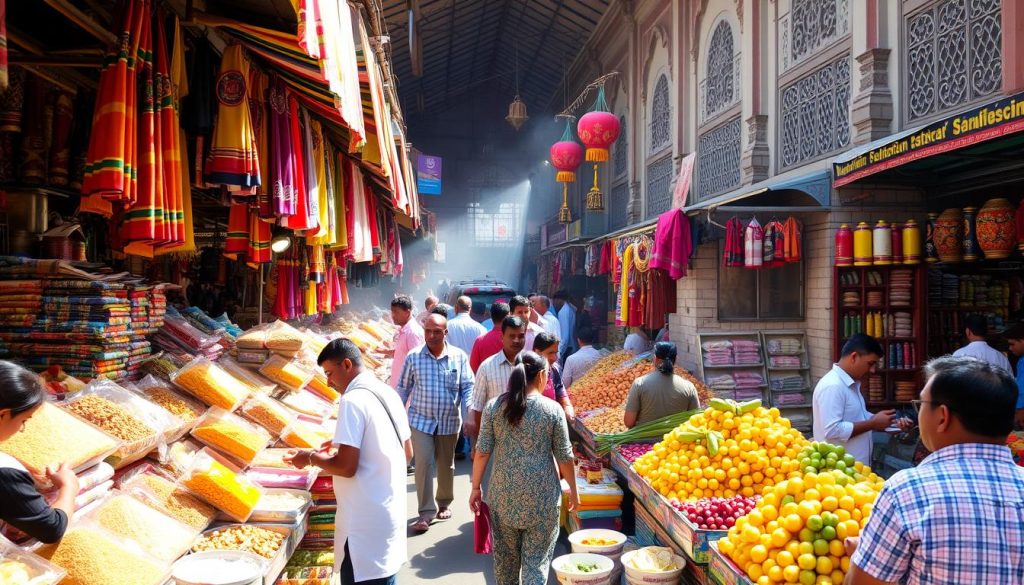 vibrant atmosphere in Pettah Market vibrant atmosphere in Pettah Market