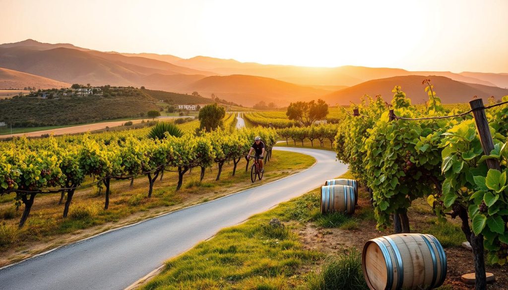 wine tasting cycling tours