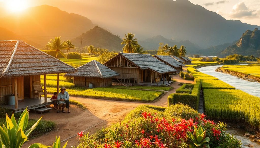 Accommodation in Lao villages Accommodation in Lao villages