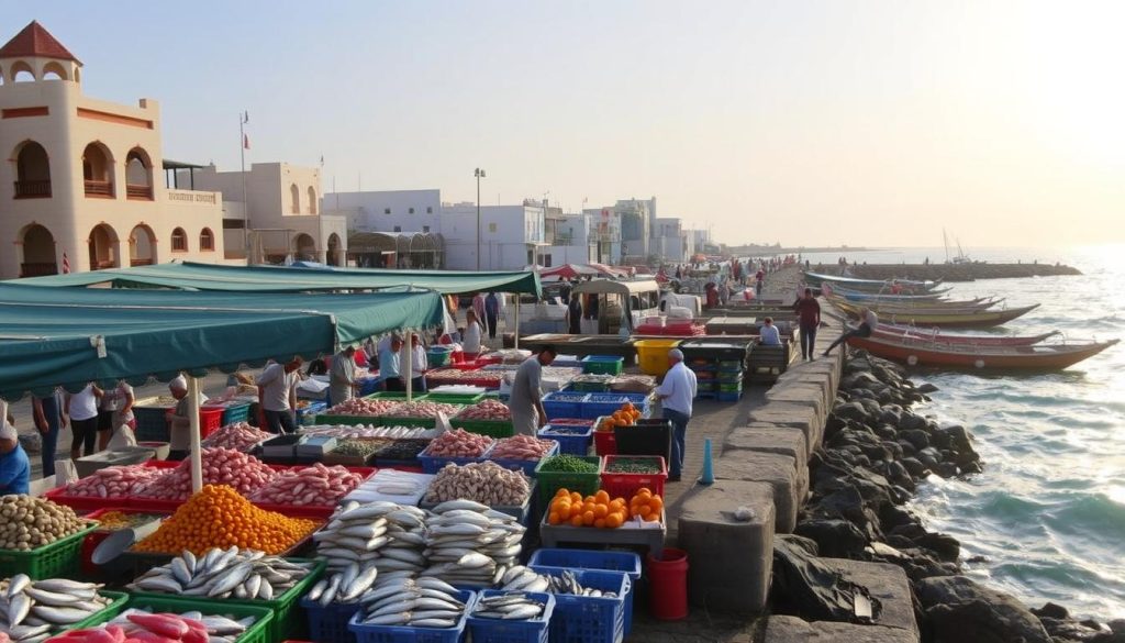 Al Wakrah seafood scene Al Wakrah seafood scene