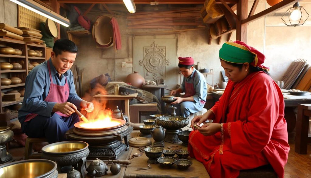 Artisans behind traditional bronze casting in Mandalay Artisans behind traditional bronze casting in Mandalay