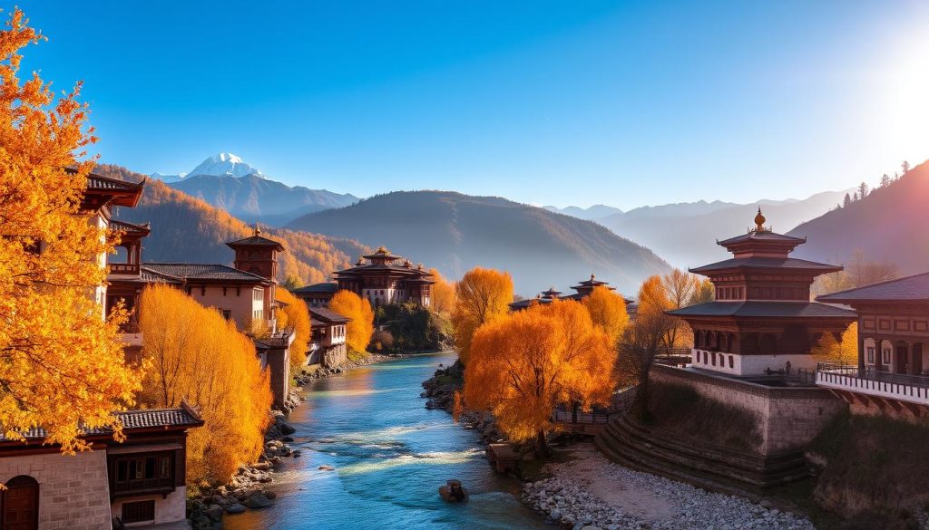 Autumn weather in Punakha Autumn weather in Punakha