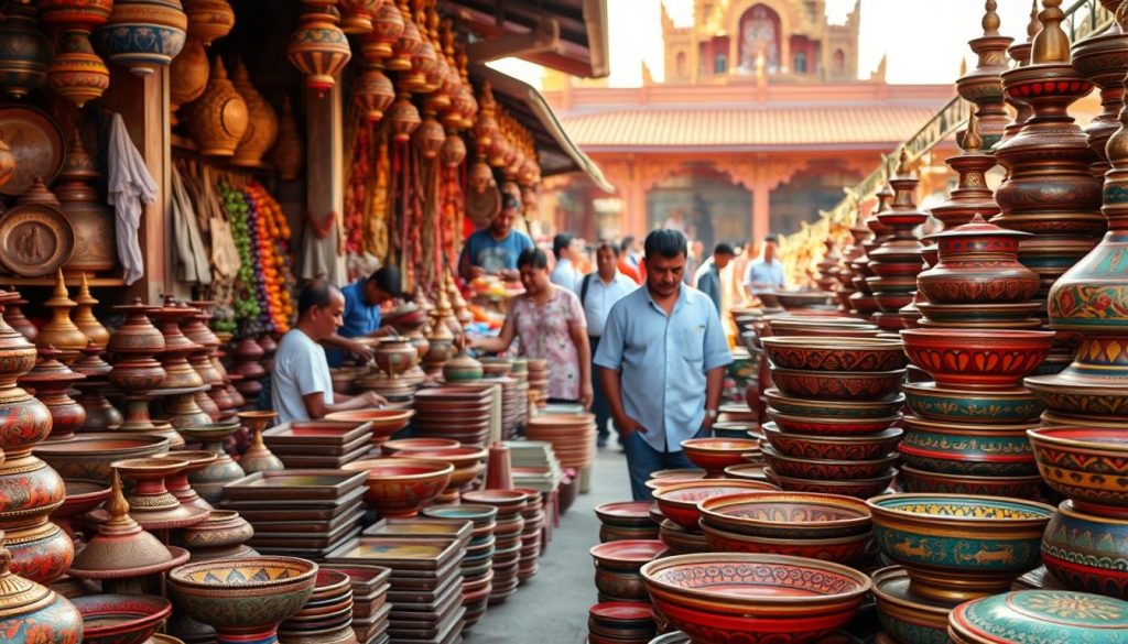 Bagan local markets showcasing lacquerware products Bagan local markets showcasing lacquerware products