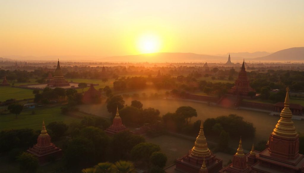 Bagan temple landscape Bagan temple landscape