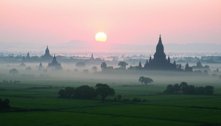 Best time to experience sunrise over the temples in Bagan?