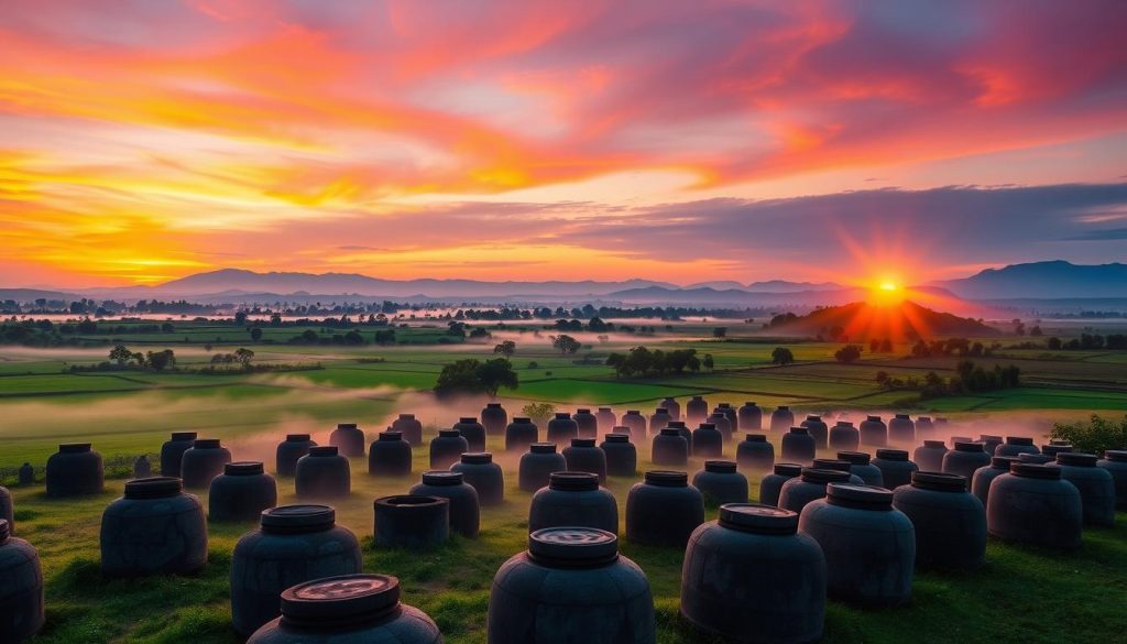 Best views for sunrise and sunset at the Plain of Jars Best views for sunrise and sunset at the Plain of Jars