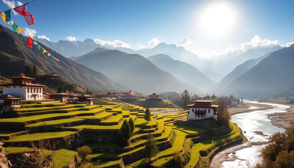 Bhutan travel scenery Bhutan travel scenery