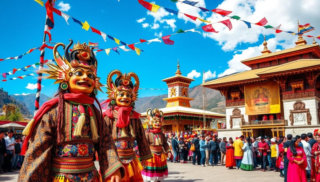 Bhutanese cultural heritage during Paro Tshechu Festival Bhutanese cultural heritage during Paro Tshechu Festival