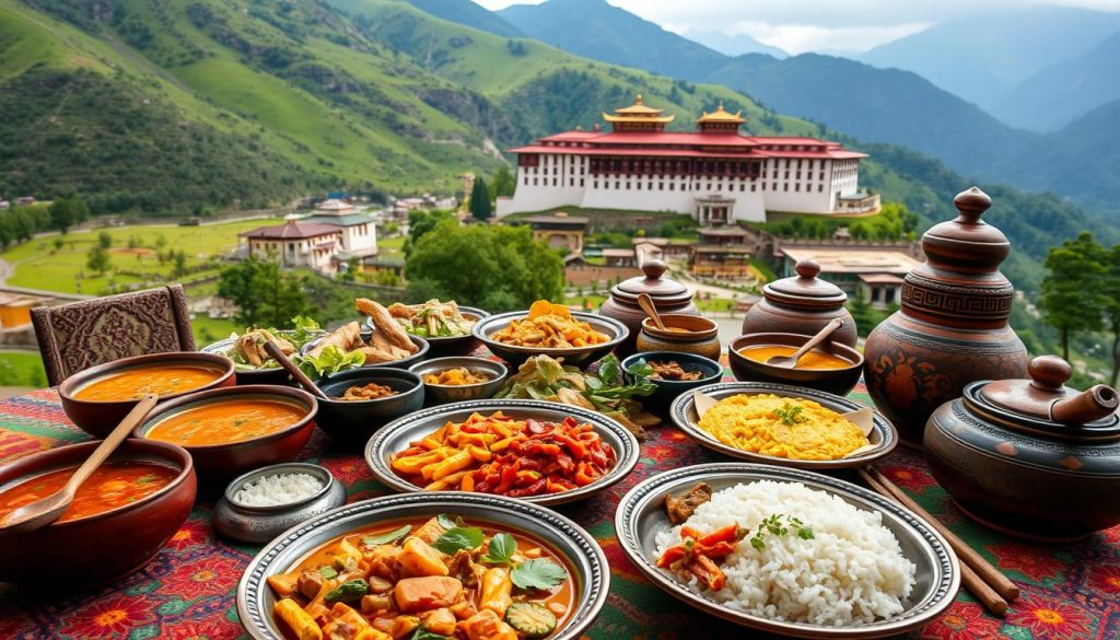 Bhutanese food in Punakha Bhutanese food in Punakha