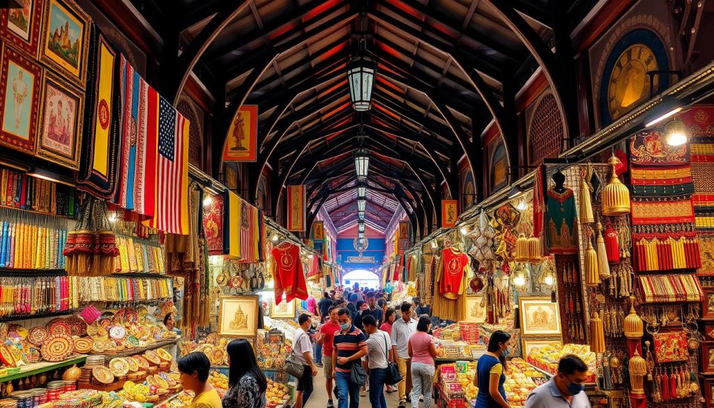 Bogyoke Aung San Market showcasing local crafts and souvenirs Bogyoke Aung San Market showcasing local crafts and souvenirs