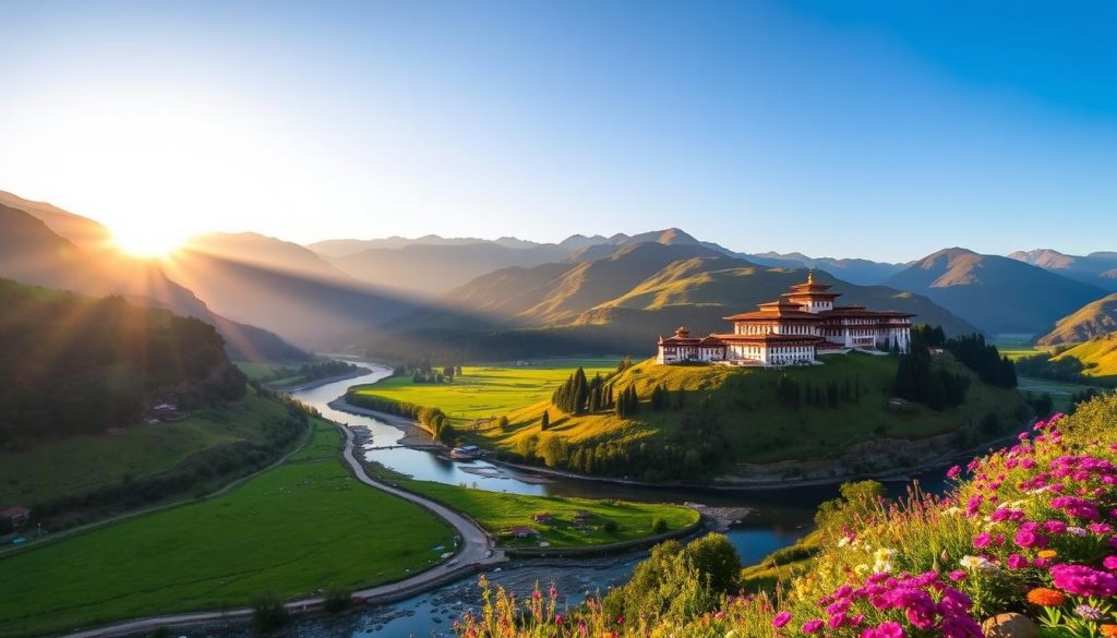 Breathtaking landscapes in Punakha Breathtaking landscapes in Punakha