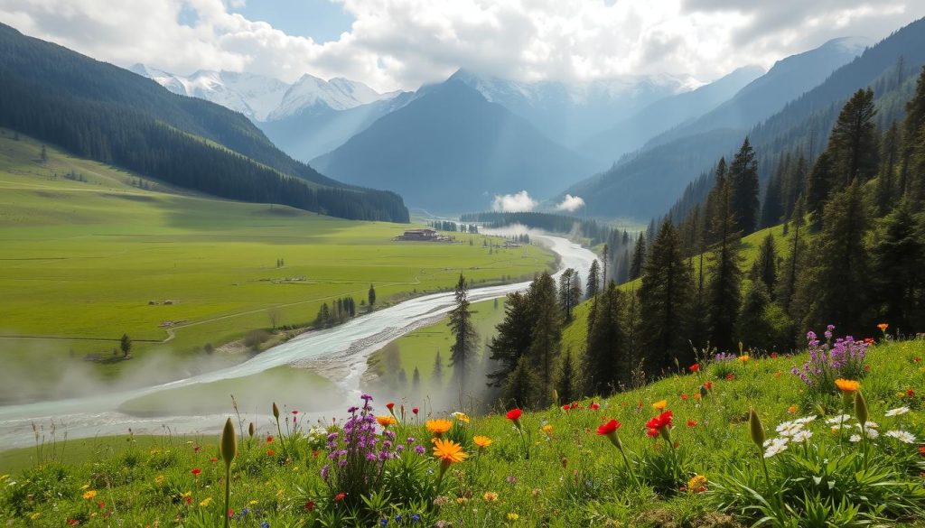 Bumthang nature in the serene Himalayan paradise Bumthang nature in the serene Himalayan paradise
