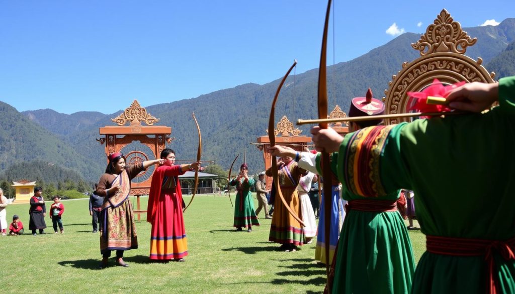 Bumthang's traditional archery competitions Bumthang's traditional archery competitions