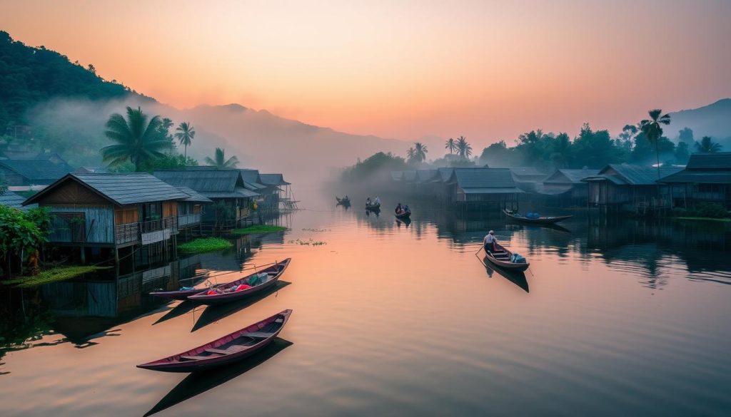 Burmese floating villages Burmese floating villages
