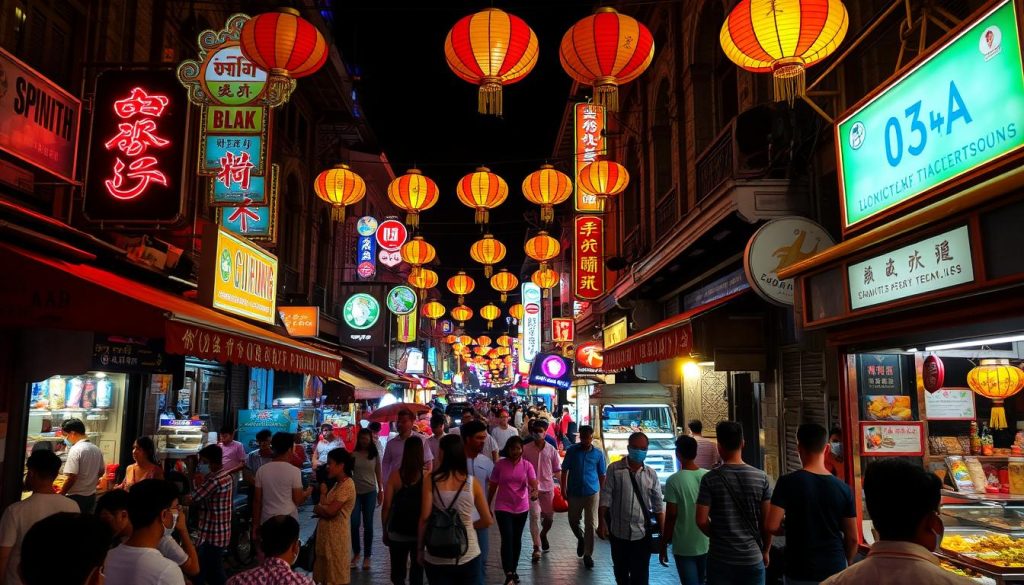 Chinatown nightlife in Yangon Chinatown nightlife in Yangon