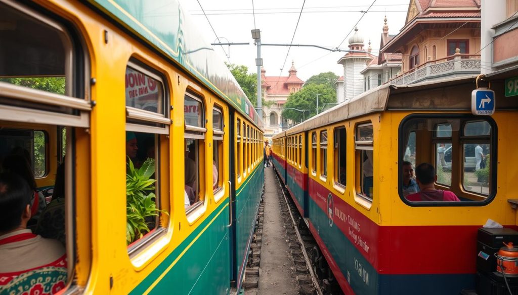 Circle Line Train in Yangon Circle Line Train in Yangon