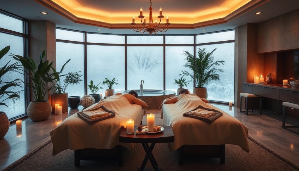 Couples massage at luxury spa retreat Couples massage at luxury spa retreat