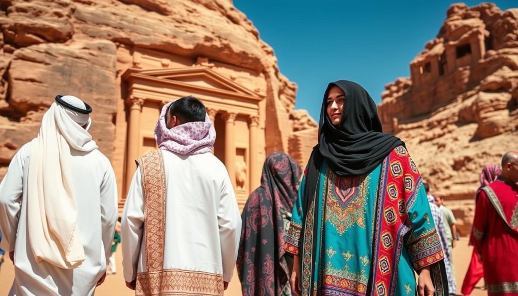 Cultural attire in Petra Cultural attire in Petra
