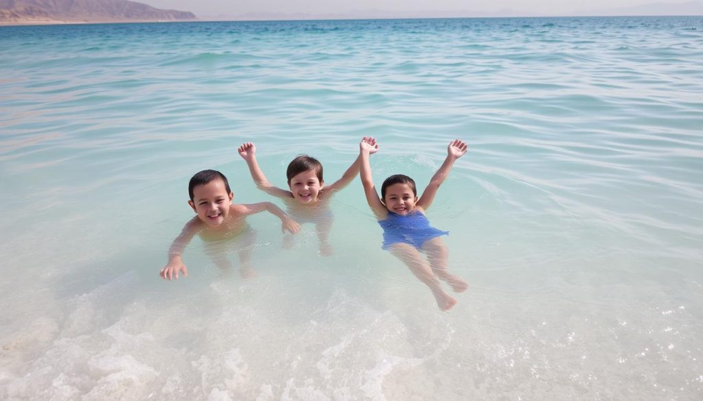 Dead Sea floating for children Dead Sea floating for children