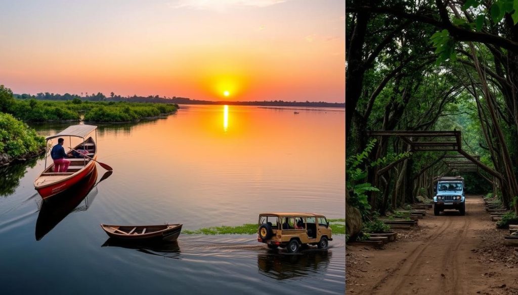 Different ways to travel through the Sundarbans Different ways to travel through the Sundarbans