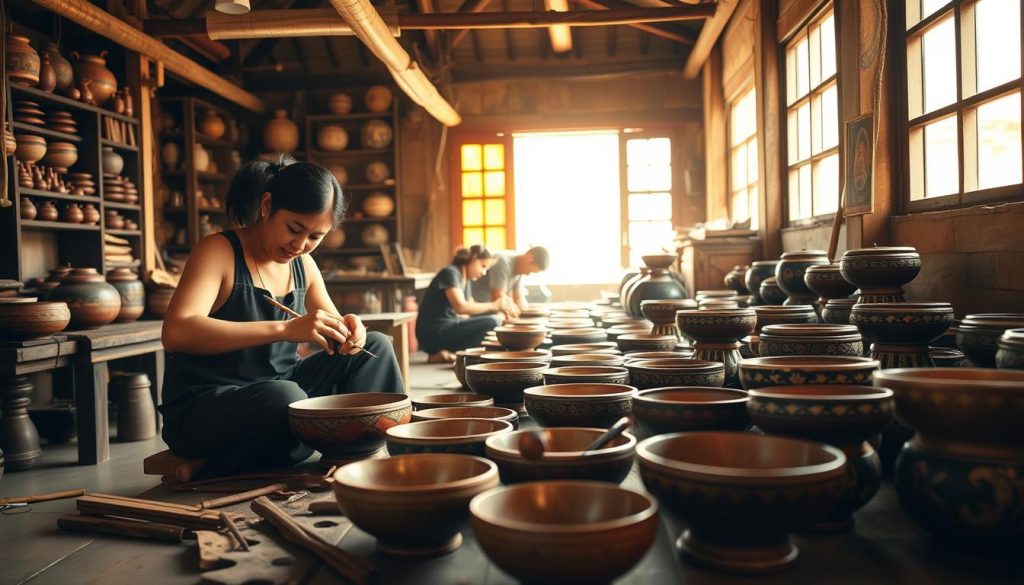 Engaging with artisans through Bagan lacquerware artisan experiences. Engaging with artisans through Bagan lacquerware artisan experiences.