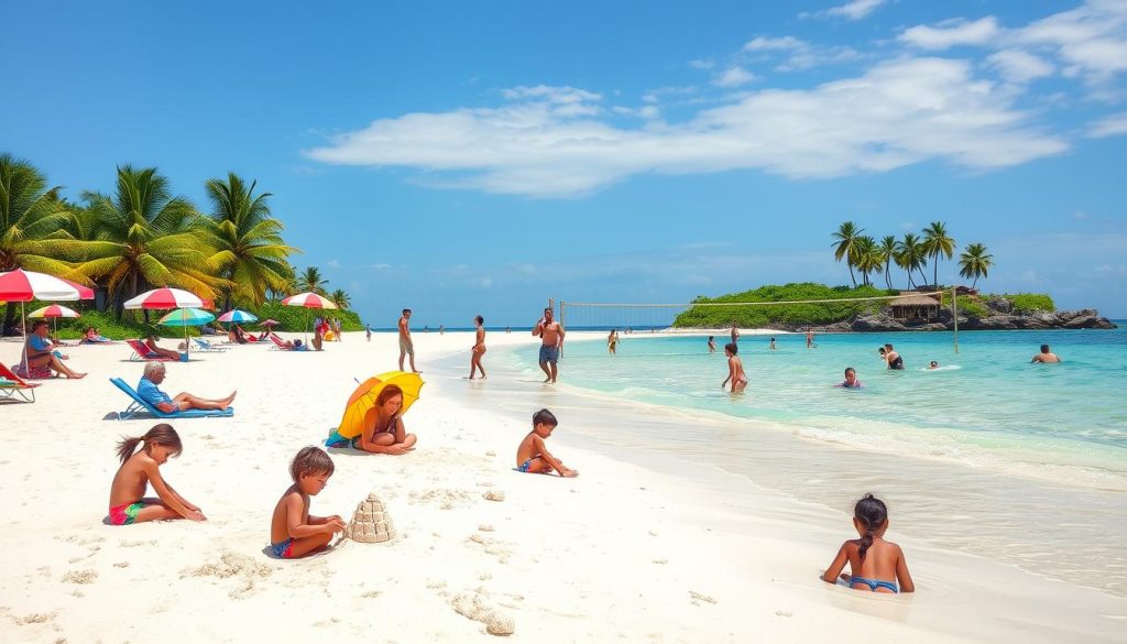 Family activities on White Beach Family activities on White Beach